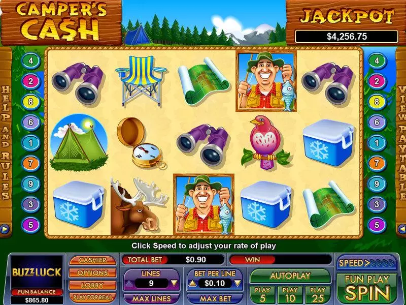 Camper's Cash Slots made by NuWorks - Main Screen Reels