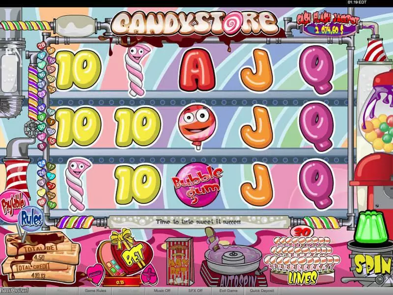 Candy Store Slots made by bwin.party - Main Screen Reels