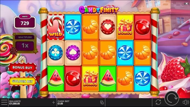 Candyfinity Slots made by Yggdrasil - Main Screen Reels