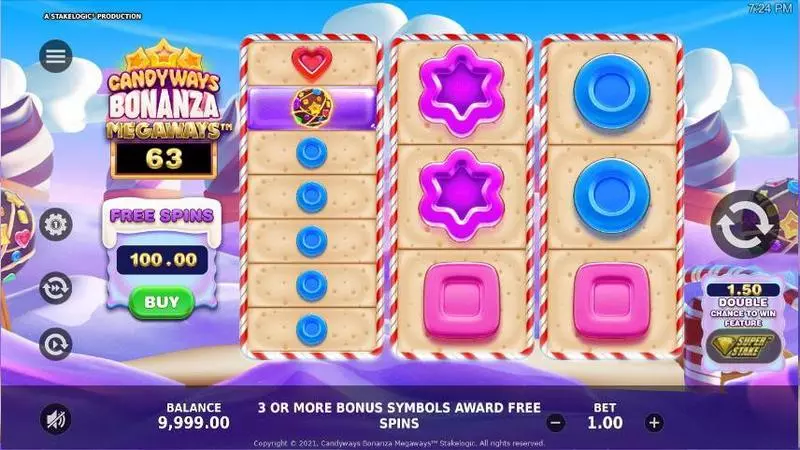Candyways Bonanza Megaways Slots made by StakeLogic - Main Screen Reels