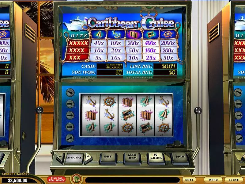 Caribbean Cruise Slots made by PlayTech - Main Screen Reels