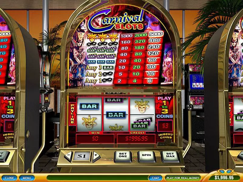 Carnival Slots made by PlayTech - Main Screen Reels