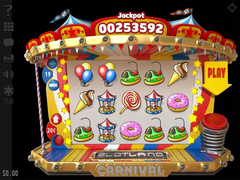 Carnival Slots made by Slotland Software - Main Screen Reels