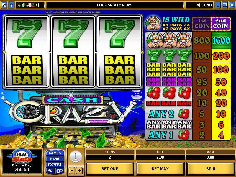 Cash Crazy Slots made by Microgaming - Main Screen Reels