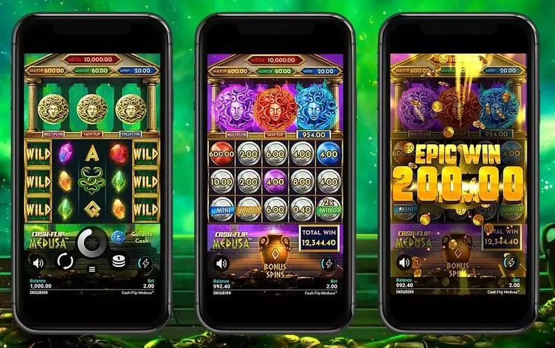 Cash Flip Medusa Slots made by Snowborn Games - Introduction Screen