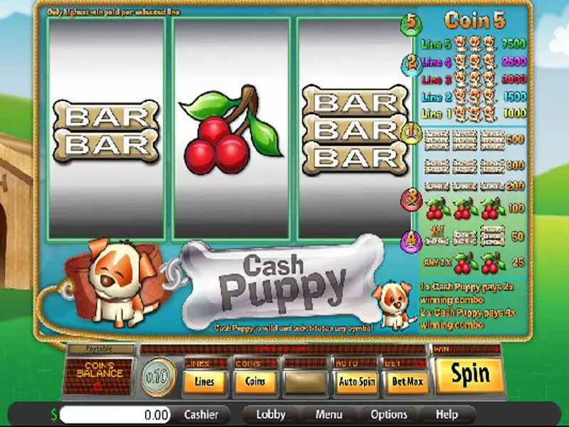 Cash Puppy Slots made by Saucify - Main Screen Reels