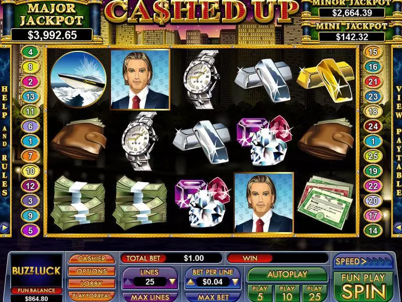 Cashed Up Slots made by NuWorks - Main Screen Reels