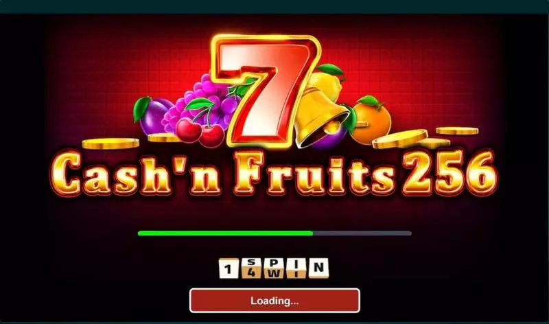 Cash'n Fruits 256 Slots made by 1Spin4Win - Introduction Screen