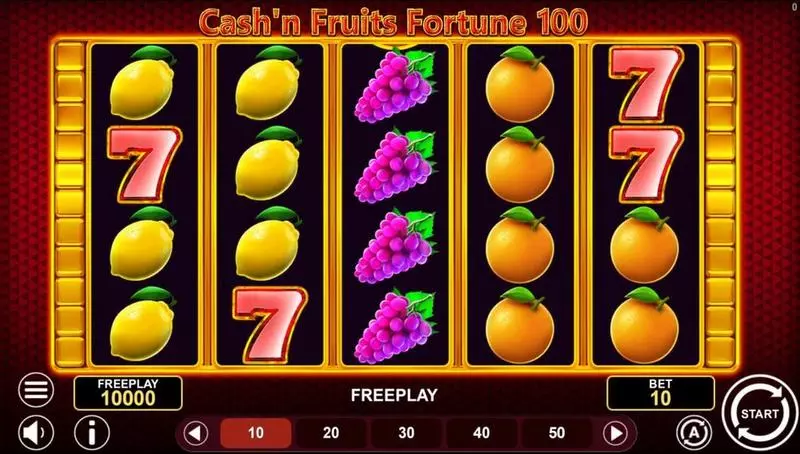 Cash'n Fruits Fortune 100 Slots made by 1Spin4Win - Main Screen Reels