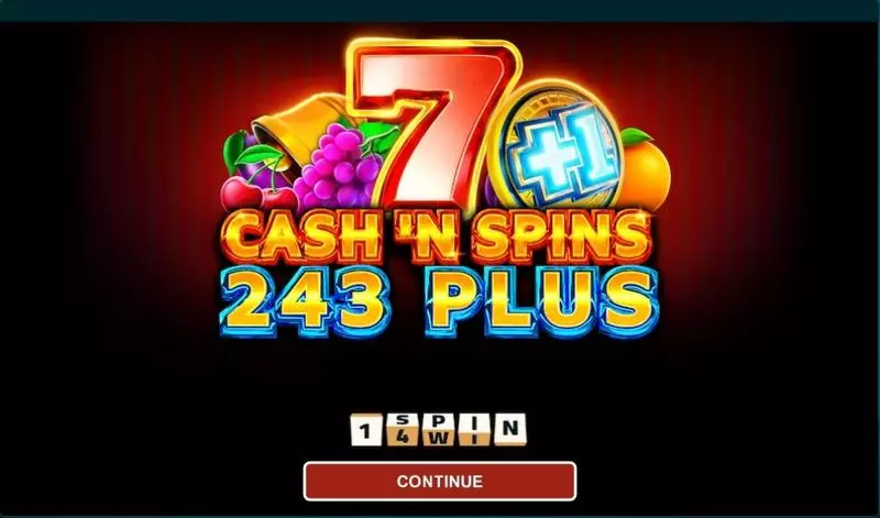 Cash'n Spins 243 Plus Slots made by 1Spin4Win - Introduction Screen