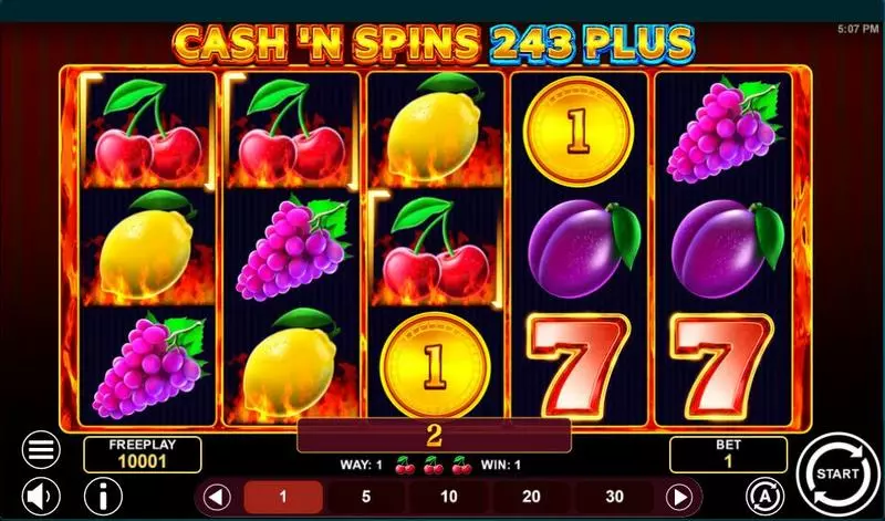 Cash'n Spins 243 Plus Slots made by 1Spin4Win - Main Screen Reels