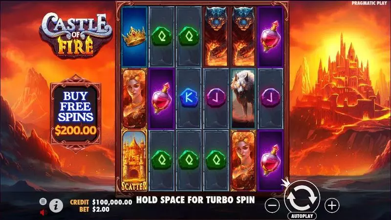 Castle of Fire Slots made by Pragmatic Play - Main Screen Reels
