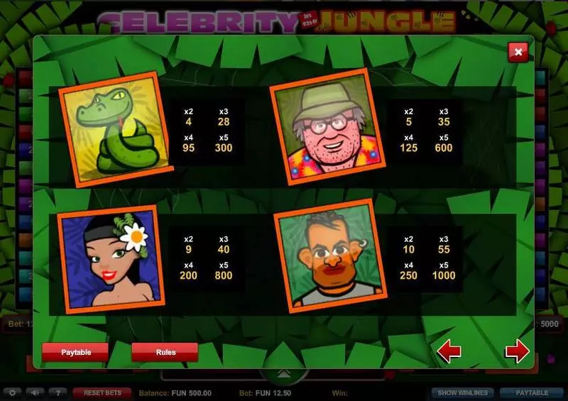 Celebrity in the Jungle Slots made by 1x2 Gaming - Bonus 1