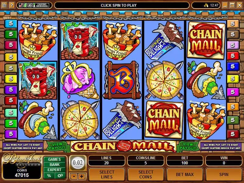 Chain Mail Slots made by Microgaming - Main Screen Reels