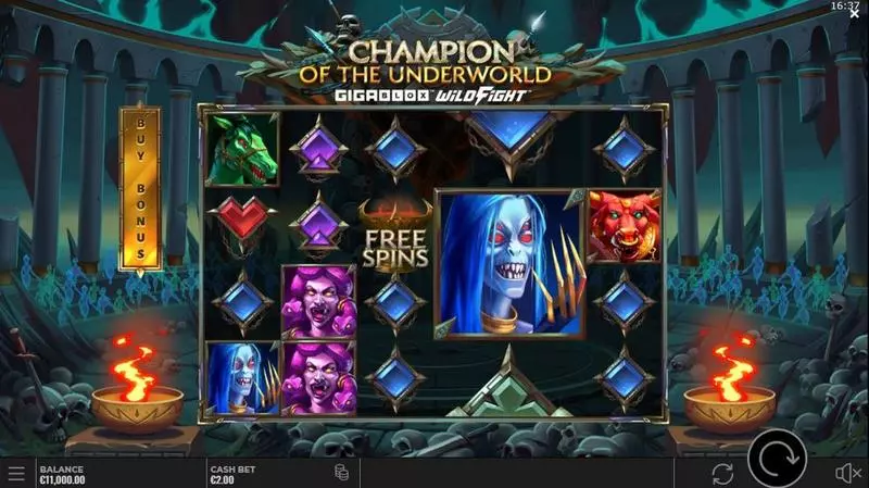 Champion of the Underworld Slots made by Yggdrasil - Main Screen Reels