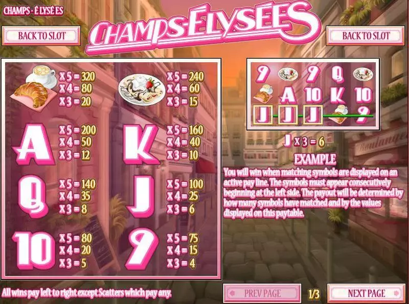 Champs-Elysees Slots made by Rival - Info and Rules