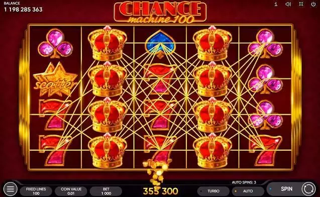 Chance Machine 100 Slots made by Endorphina - Main Screen Reels
