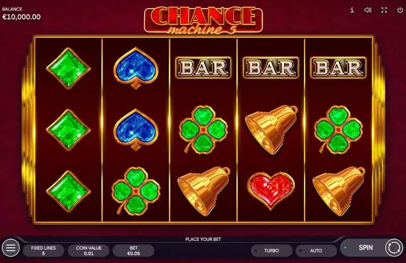 Chance Machine 5 Slots made by Endorphina - Main Screen Reels
