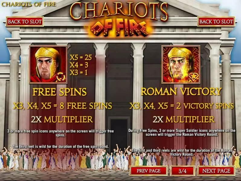 Chariots of Fire Slots made by Rival - Bonus 3