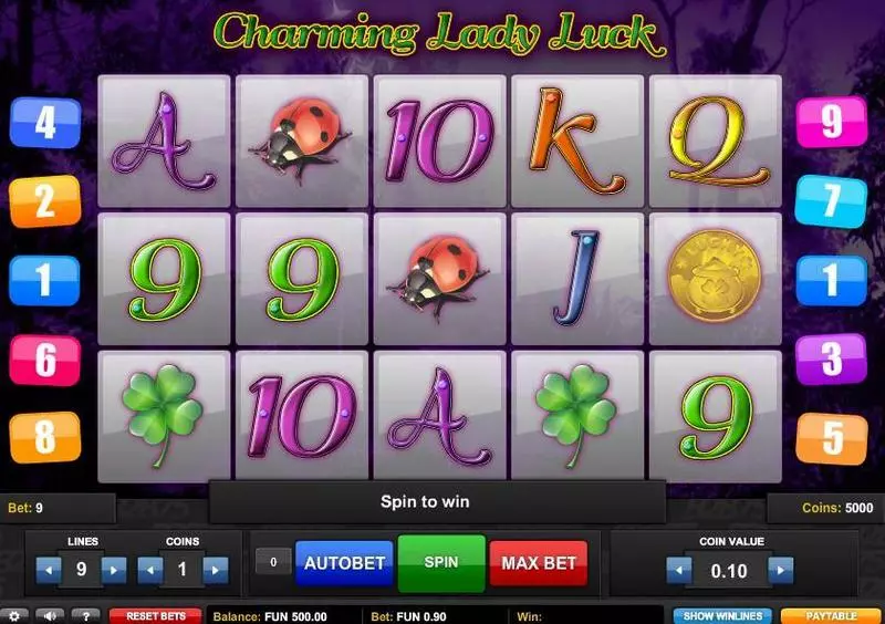 Charming Lady Luck Slots made by 1x2 Gaming - Main Screen Reels