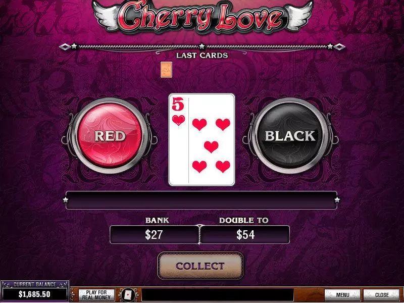 Cherry Love Slots made by PlayTech - Gamble Screen