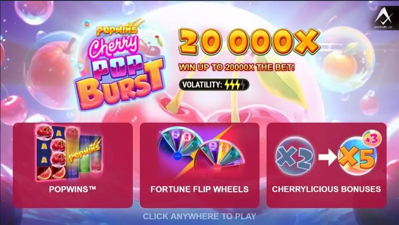 CherryPop Burst Slots made by AvatarUX - Introduction Screen