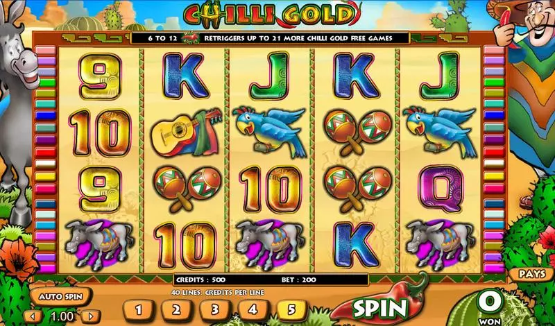 Chilli Gold Slots made by Amaya - Main Screen Reels