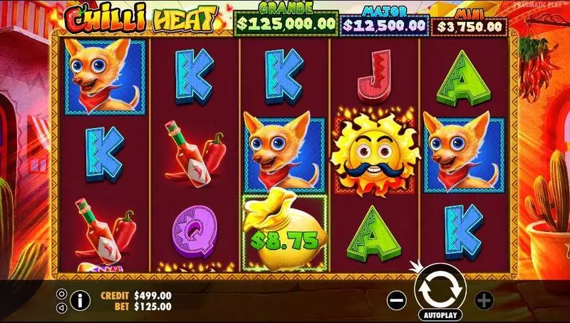 Chilli Heat Slots made by Pragmatic Play - Main Screen Reels