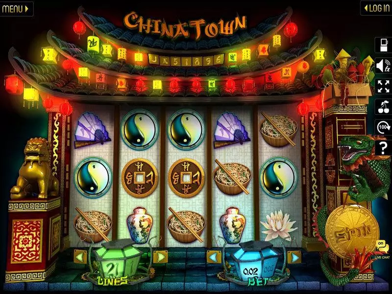 Chinatown Slots made by Slotland Software - Main Screen Reels