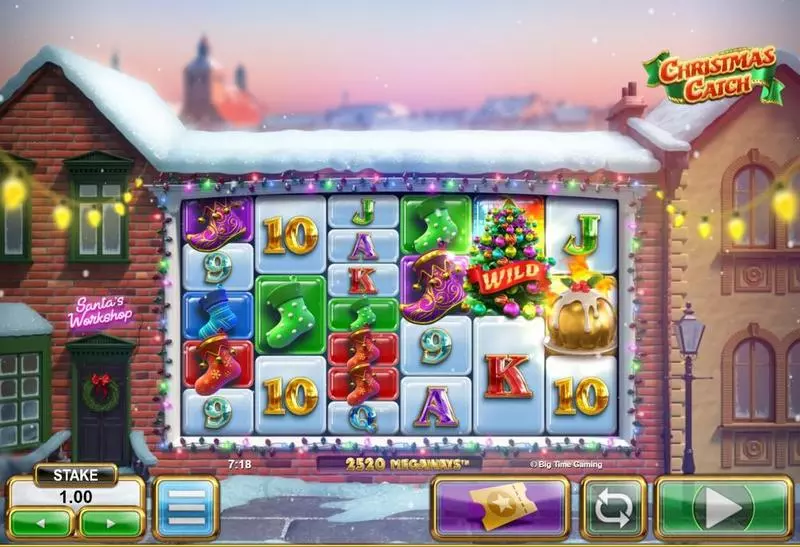 Christmas Catch Slots made by Big Time Gaming - Main Screen Reels