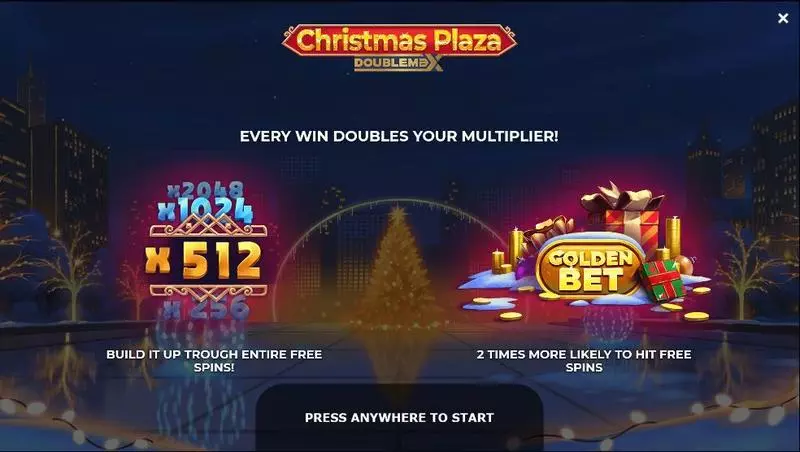 Christmas Plaza DoubleMax Slots made by Yggdrasil - Info and Rules