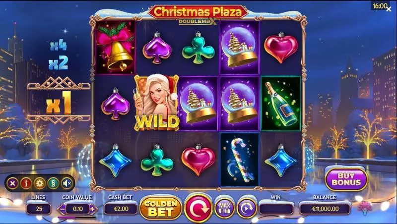 Christmas Plaza DoubleMax Slots made by Yggdrasil - Main Screen Reels
