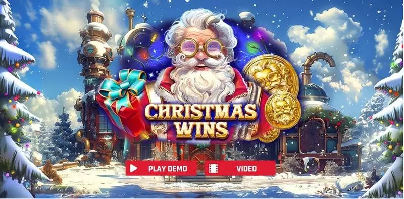 Christmas Wins Slots made by Red Rake Gaming - Introduction Screen