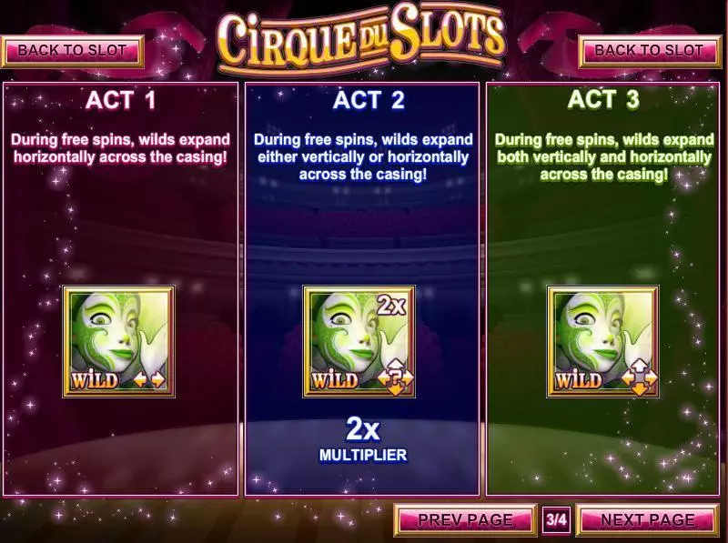 Cirque du Slots Slots made by Rival - Info and Rules