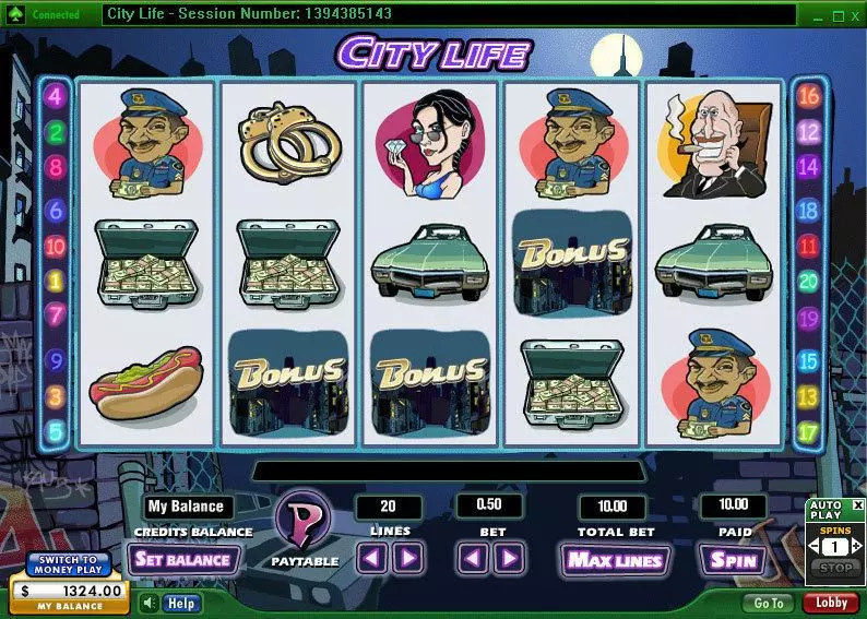 City Life Slots made by 888 - Main Screen Reels