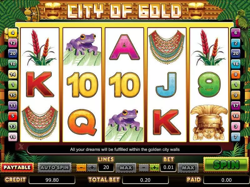 City of Gold Slots made by bwin.party - Main Screen Reels