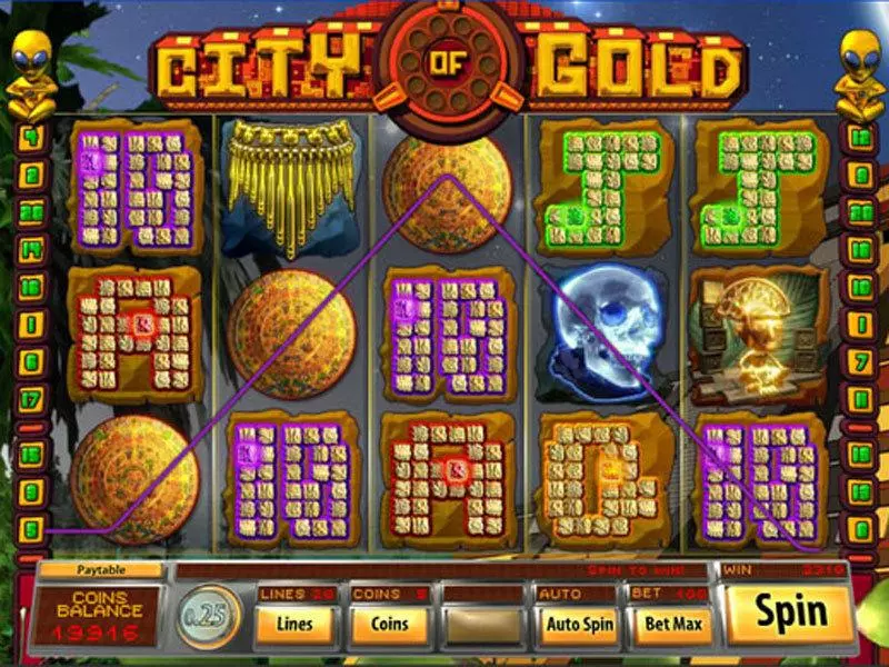City of Gold Slots made by Saucify - Main Screen Reels