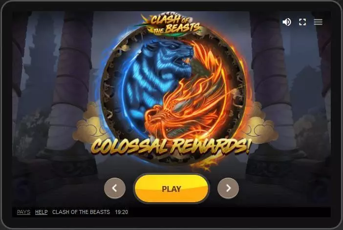 Clash of the Beasts Slots made by Red Tiger Gaming - Main Screen Reels