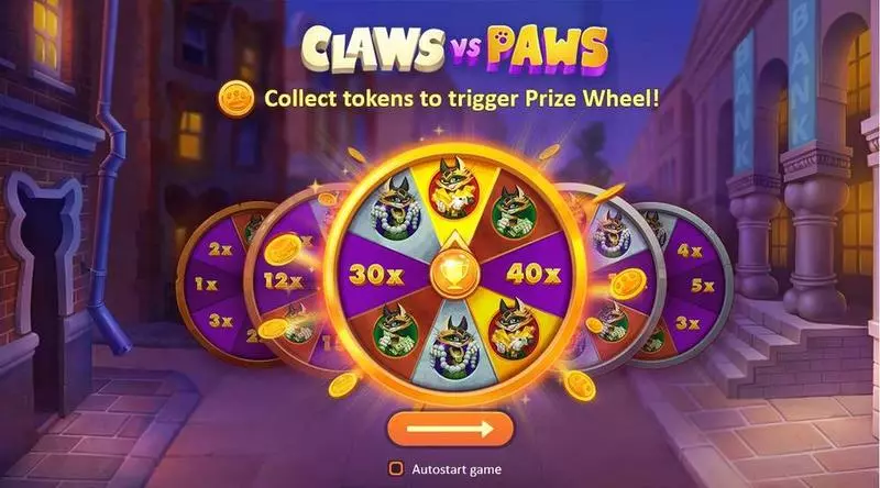 Claws vs Paws Slots made by Playson - Wheel of prizes