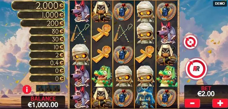 Cleo Team Slots made by Red Rake Gaming - Main Screen Reels