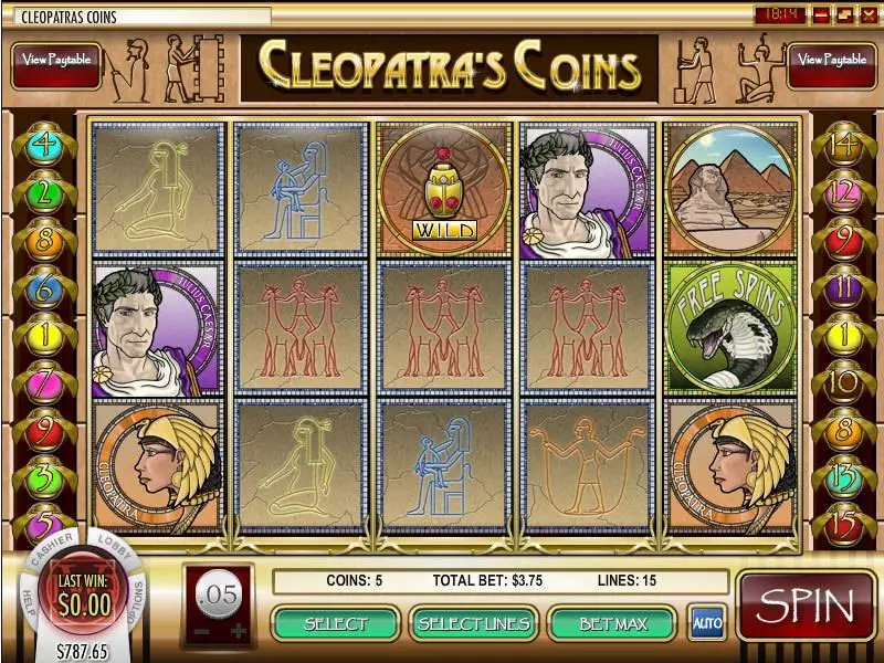 Cleopatra's Coin Slots made by Rival - Info and Rules