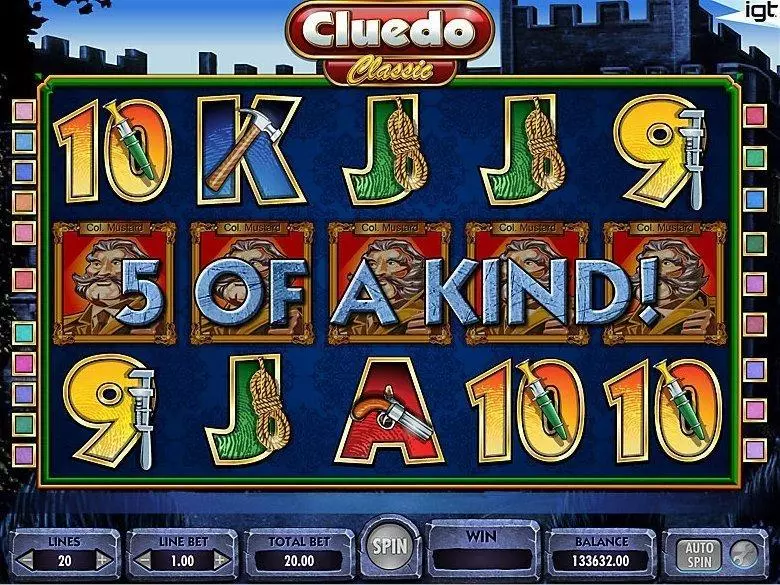 Cluedo Slots made by IGT - Introduction Screen