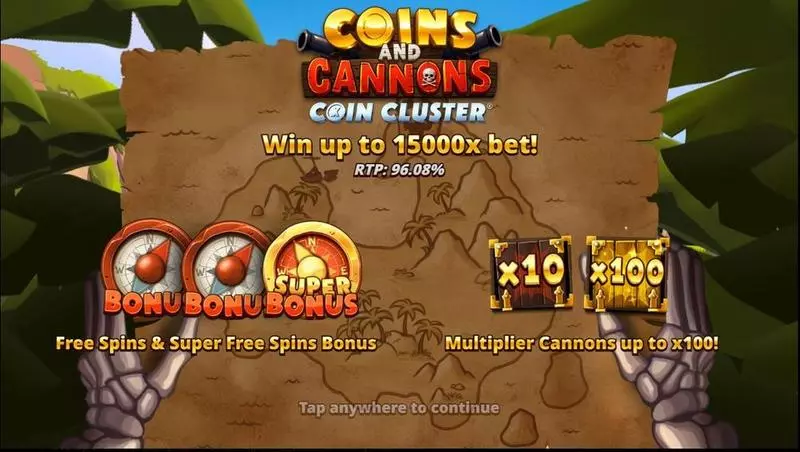 Coins and Cannons Slots made by Slotmill - Introduction Screen