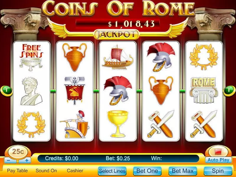 Coins Of Rome Slots made by Byworth - Main Screen Reels