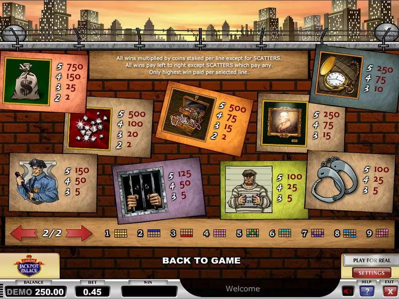 Cops n Robbers Slots made by Play'n GO - Info and Rules