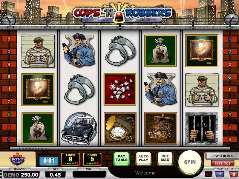 Cops n Robbers Slots made by Play'n GO - Main Screen Reels