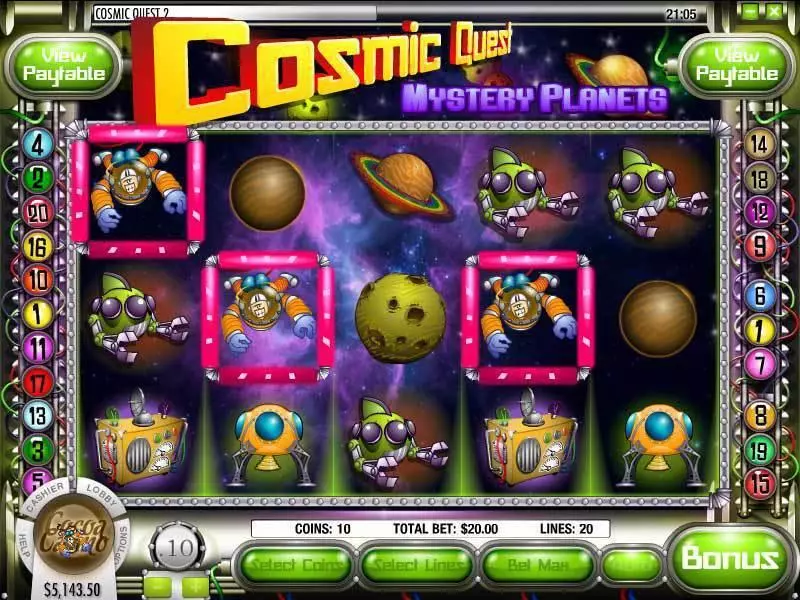 Cosmic Quest Episode Two Slots made by Rival - Main Screen Reels
