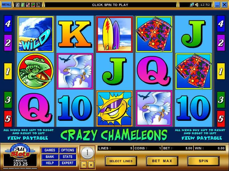 Crazy Chameleons Slots made by Microgaming - Main Screen Reels