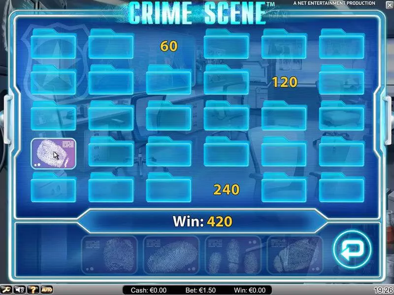 Crime Scene Slots made by NetEnt - Bonus 1