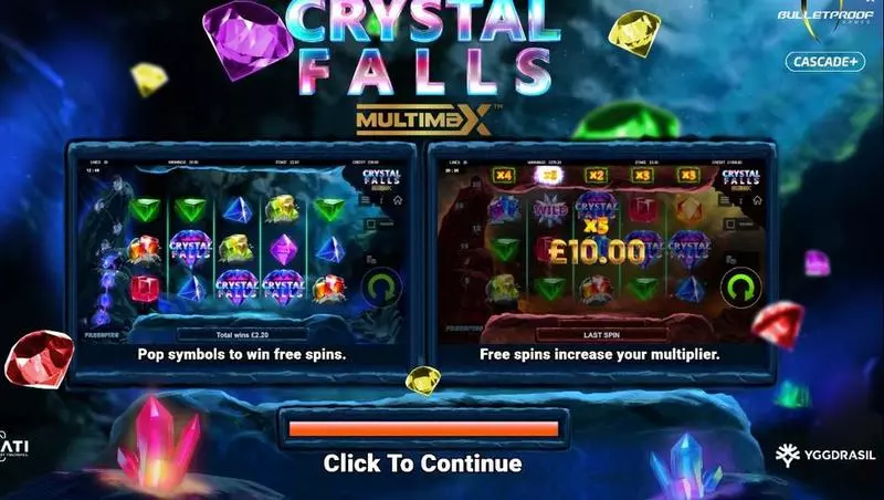 Crystal Falls Multimax Slots made by Bulletproof Games - Info and Rules